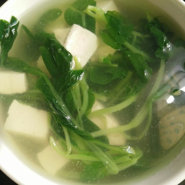 鸡毛菜豆腐汤