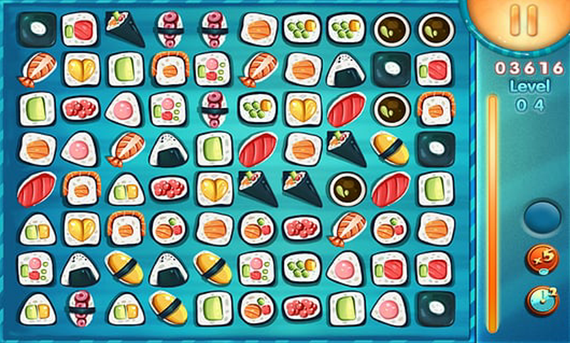 《寿司连连看》一款益智类小游戏,游戏大小0.3mb.