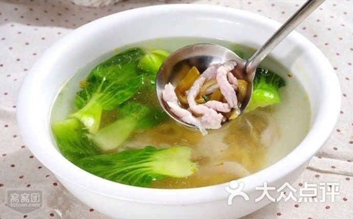 糟菜滑肉丝汤