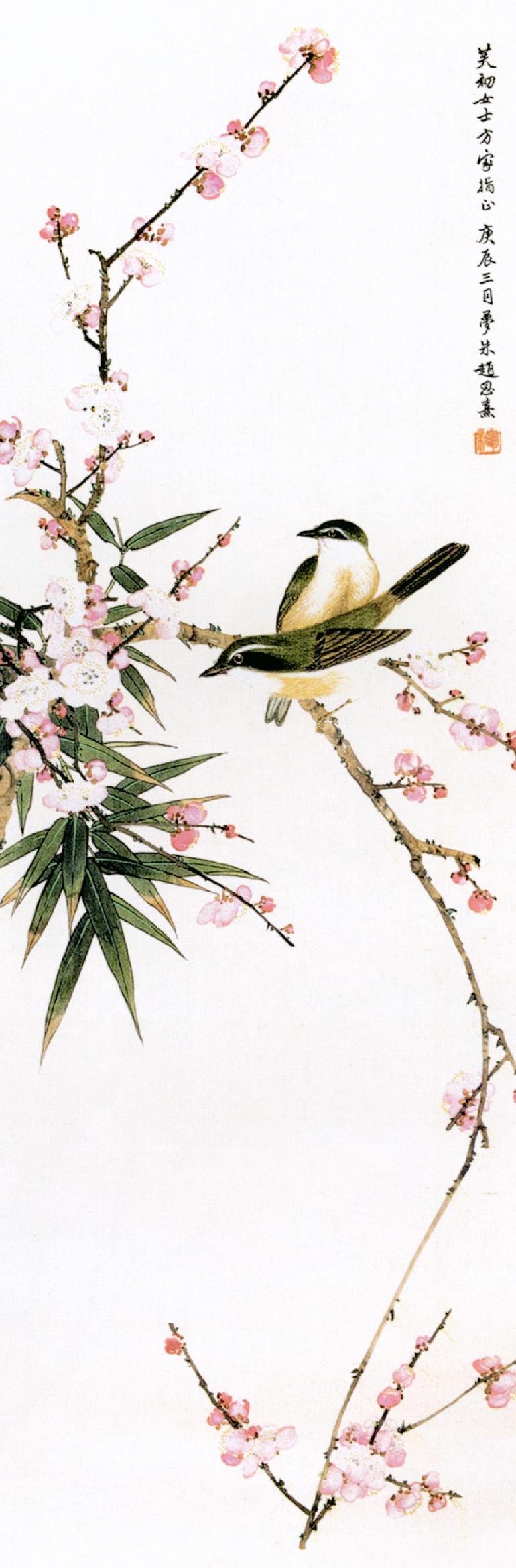 梅花双鸟图