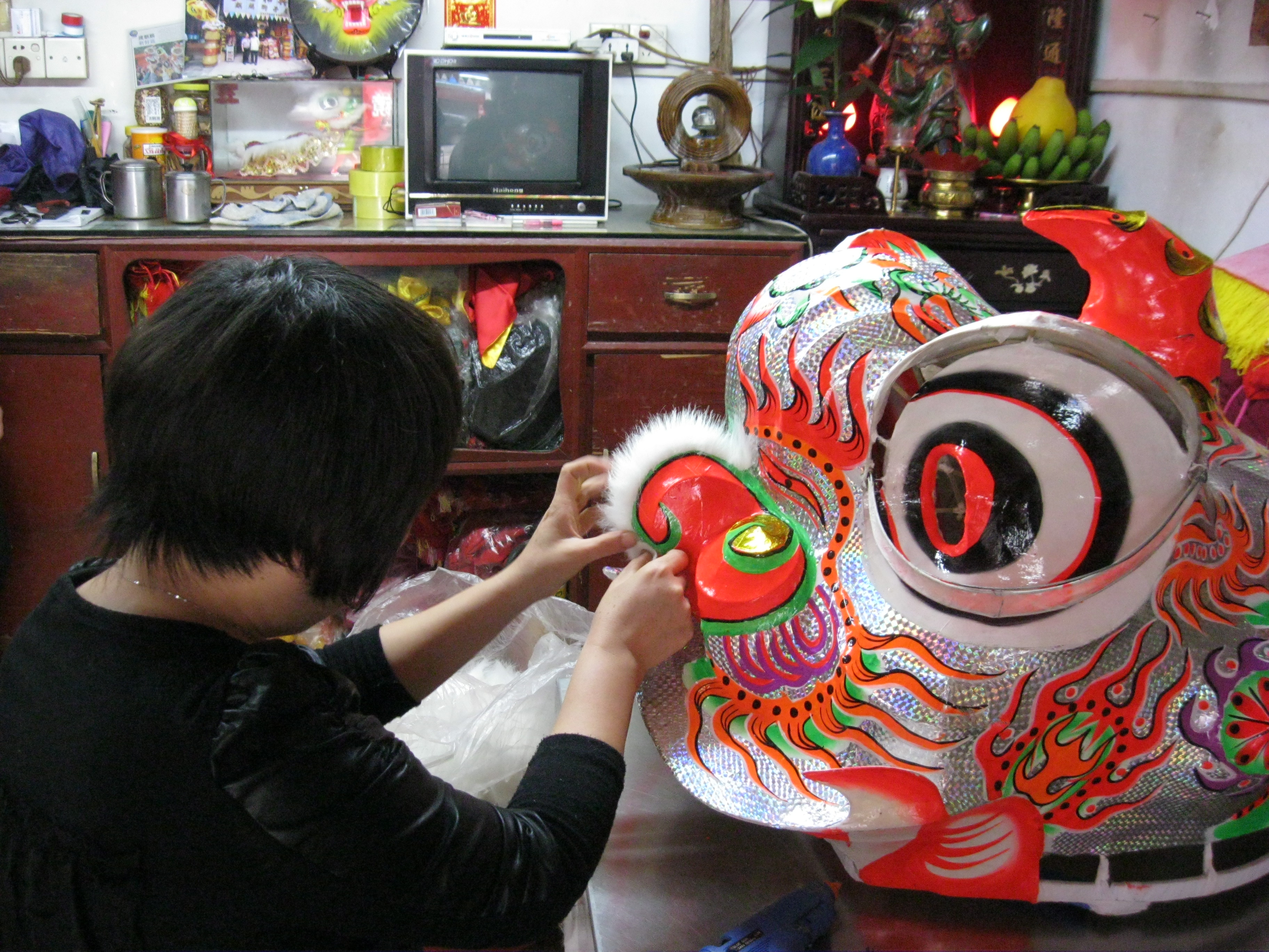 石龙醒狮头制作技艺