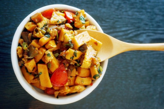 土豆番茄炒面疙瘩