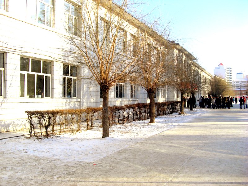 1998年8月与新建三中合并,正式更名为黑河市第三中学,坐落于黑河市