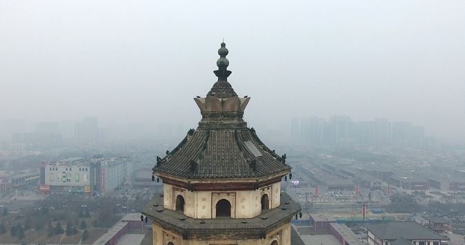  p>定县开元寺塔,又名料敌塔,因塔建于开元寺内,故通称"开元寺塔".