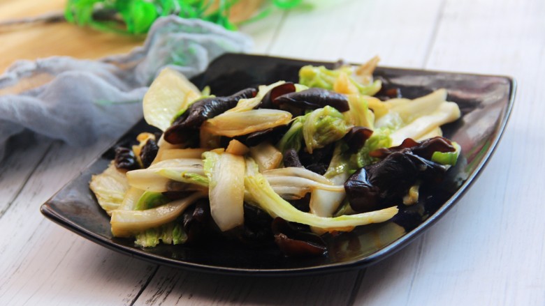 素炒黑白菜