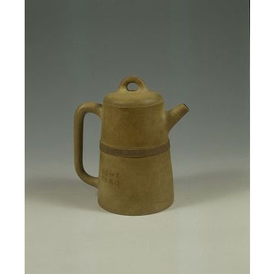 清道光登奎制白泥束腰钟形壶