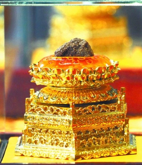 data-lemmaid="3959638">佛顶真骨 /a>)是佛祖释迦牟尼的头顶骨舍利