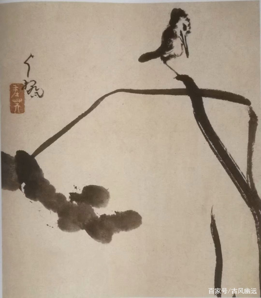 八大山人的水墨写意荷花作品其实隐藏“强治王权”，你看懂了吗？_百科TA说