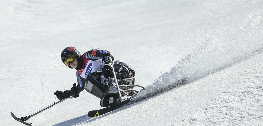  p>高山滑雪(alpine skiing)是以滑雪板,雪鞋,固定器和滑雪杖为主要