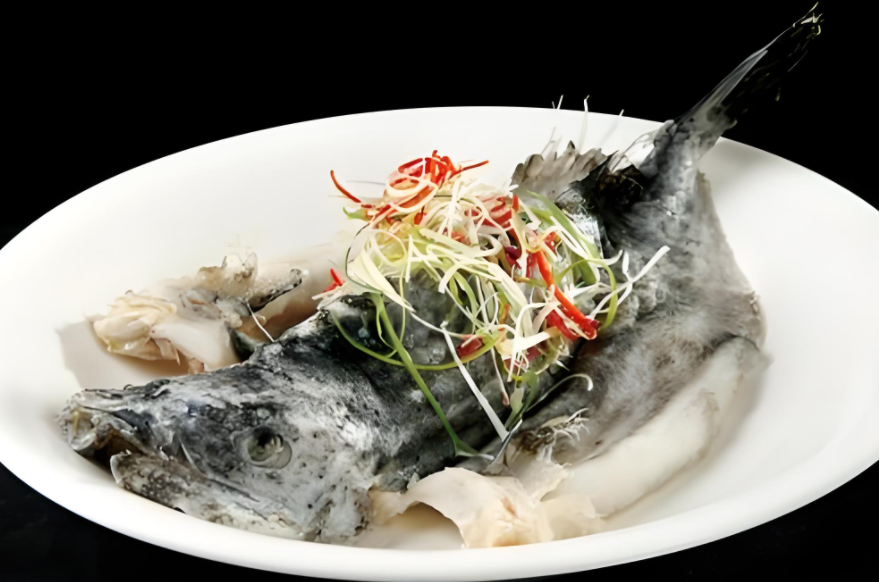 清蒸海参斑鱼