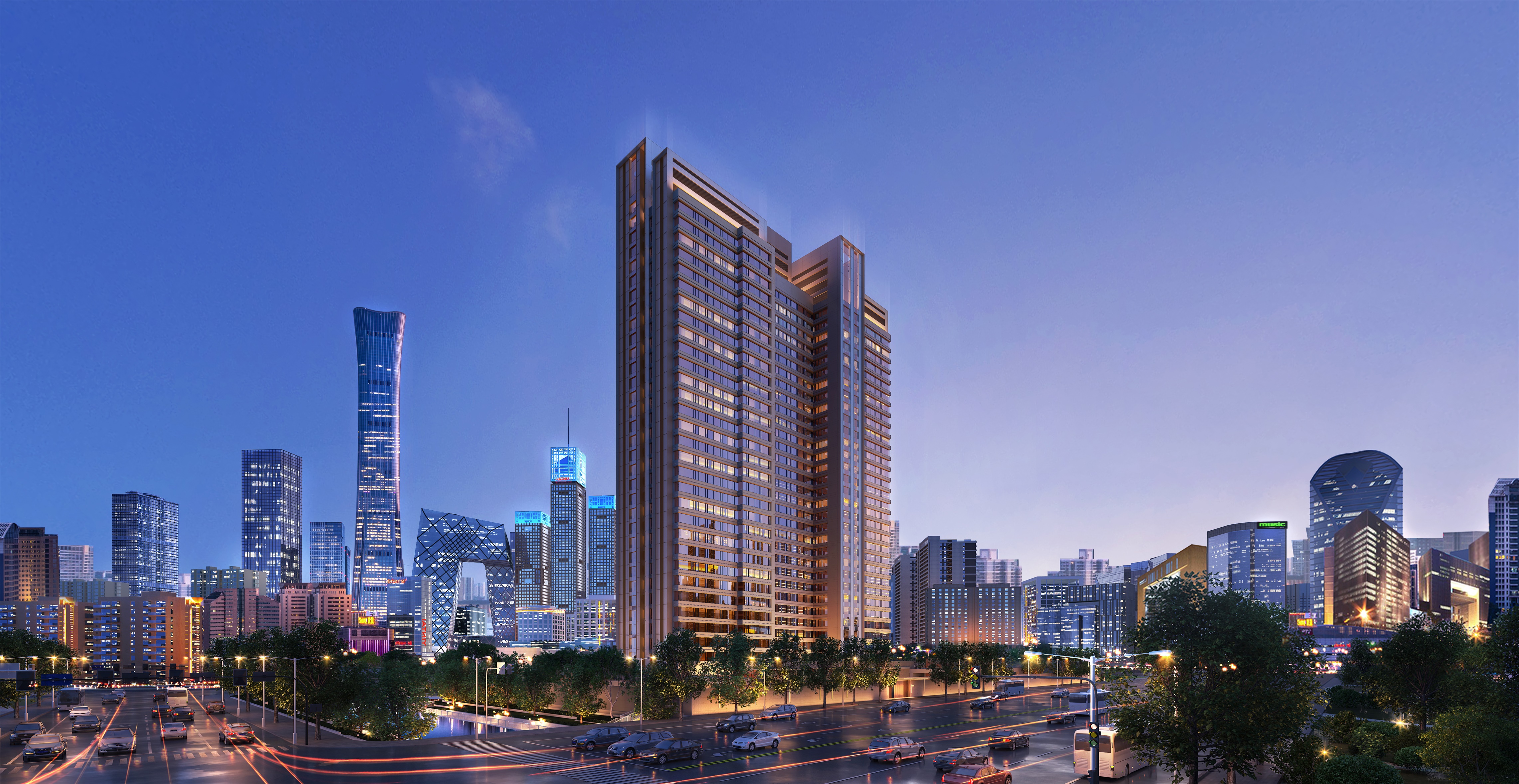  p>北京东直门8号位于东二环核心地段,两河交汇,三面环水,五衡科技