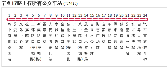 长沙公交宁乡17路