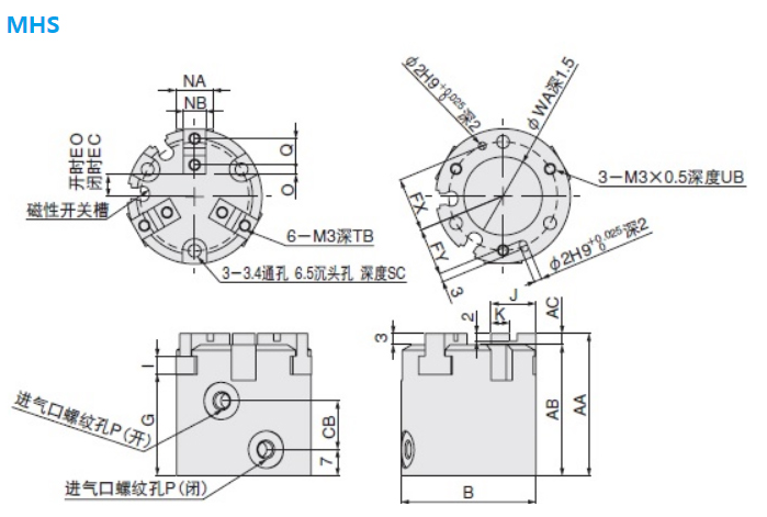  p data-id="gn06z9qcqy">三爪夹属于气动元器件的一种,为现代化机械