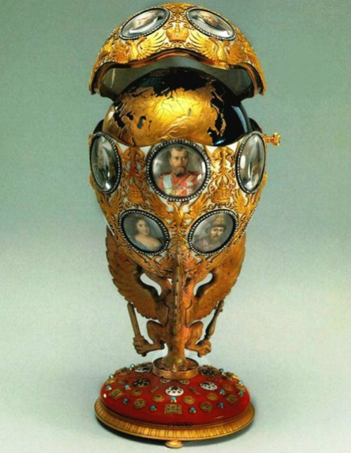  p>罗曼诺夫王朝300周年纪念彩蛋(romanov tercentenary egg):是 a