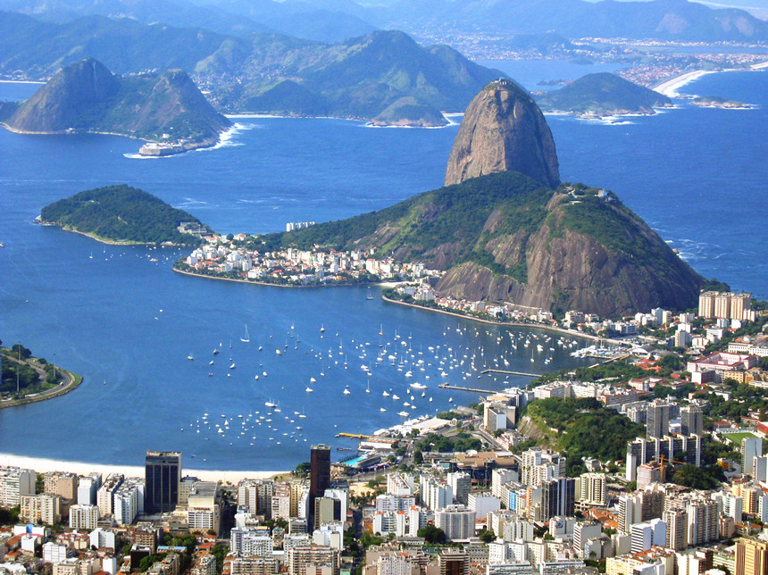 海之间的卡里奥克景观位于世界著名旅游城市巴西第二大城市里约热内卢