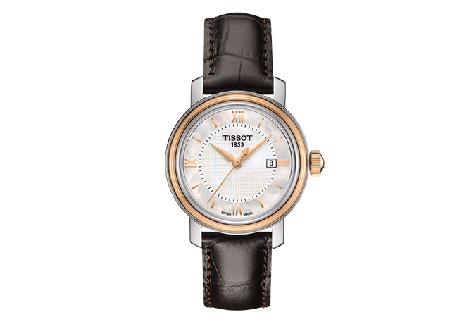 天梭港湾系列皮带石英女表