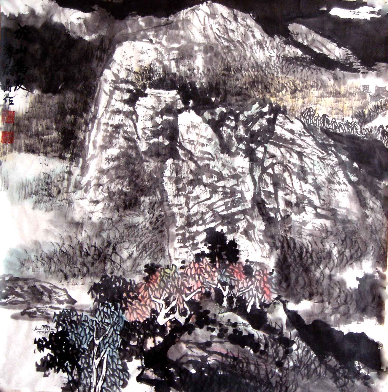 (谭红晶)早年毕业于解放军军医学院,后就读于中央美术学院国画系