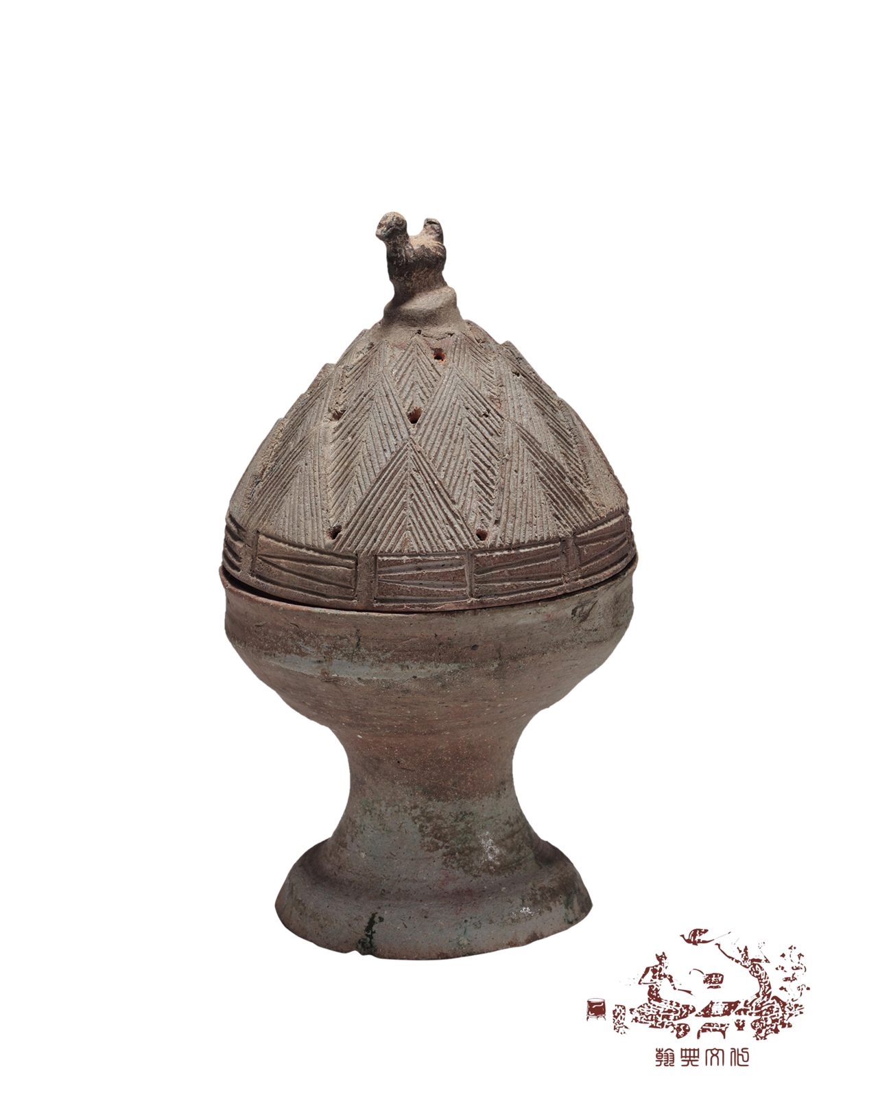 汉代青釉瓷博山炉之一