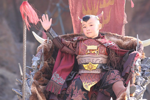 2011年电视剧《新西游记》苗雅宁饰演的红孩儿形象
