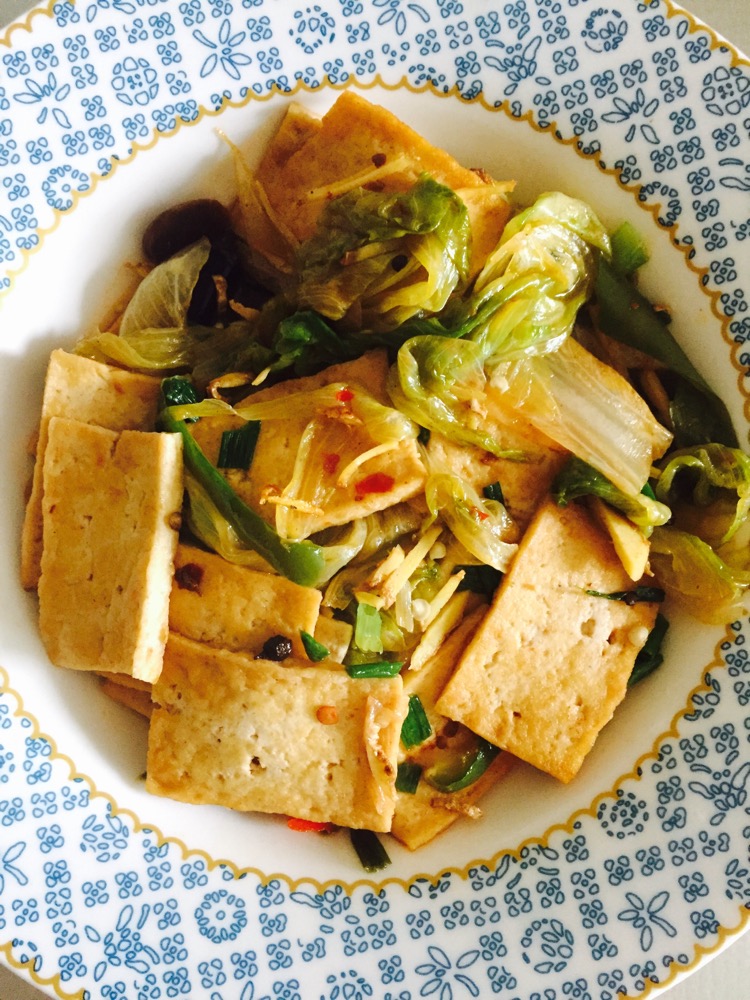 生菜炒豆腐