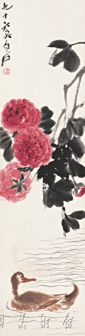 芙蓉游鸭