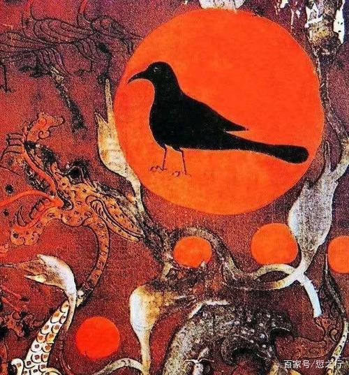 马王堆出土的帛画中，告诉我们三足金乌，其实就是乌鸦_百科TA说