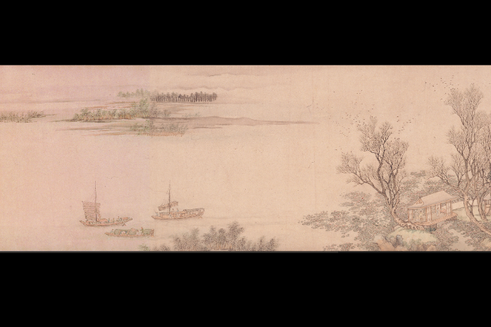 清王翚临古山水四段卷