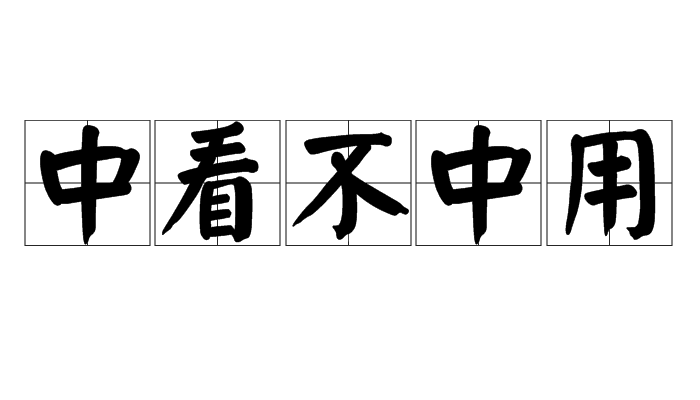 中看不中用