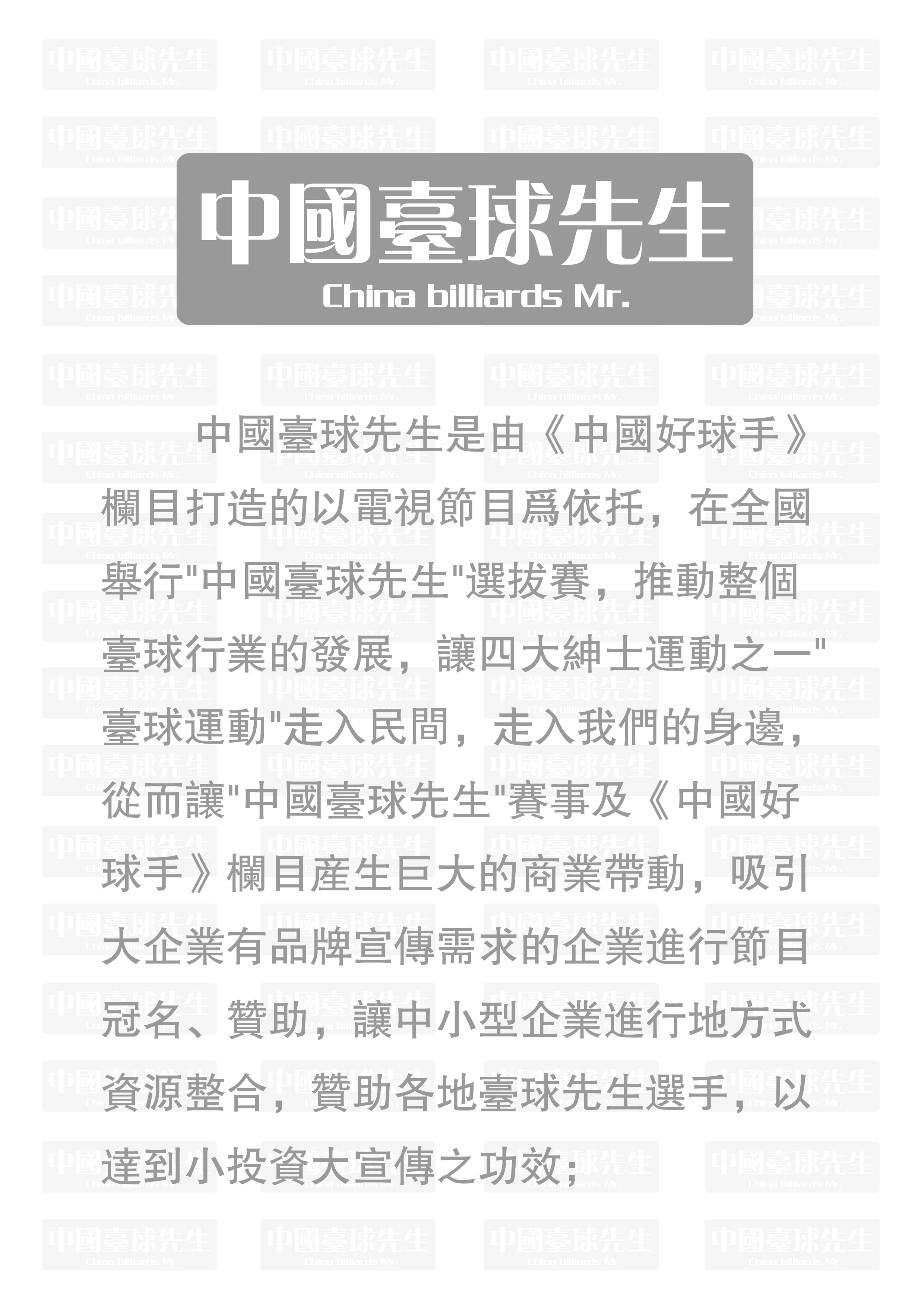 中国台球先生