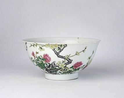 清雍正珐琅彩梅花牡丹纹碗_百度百科