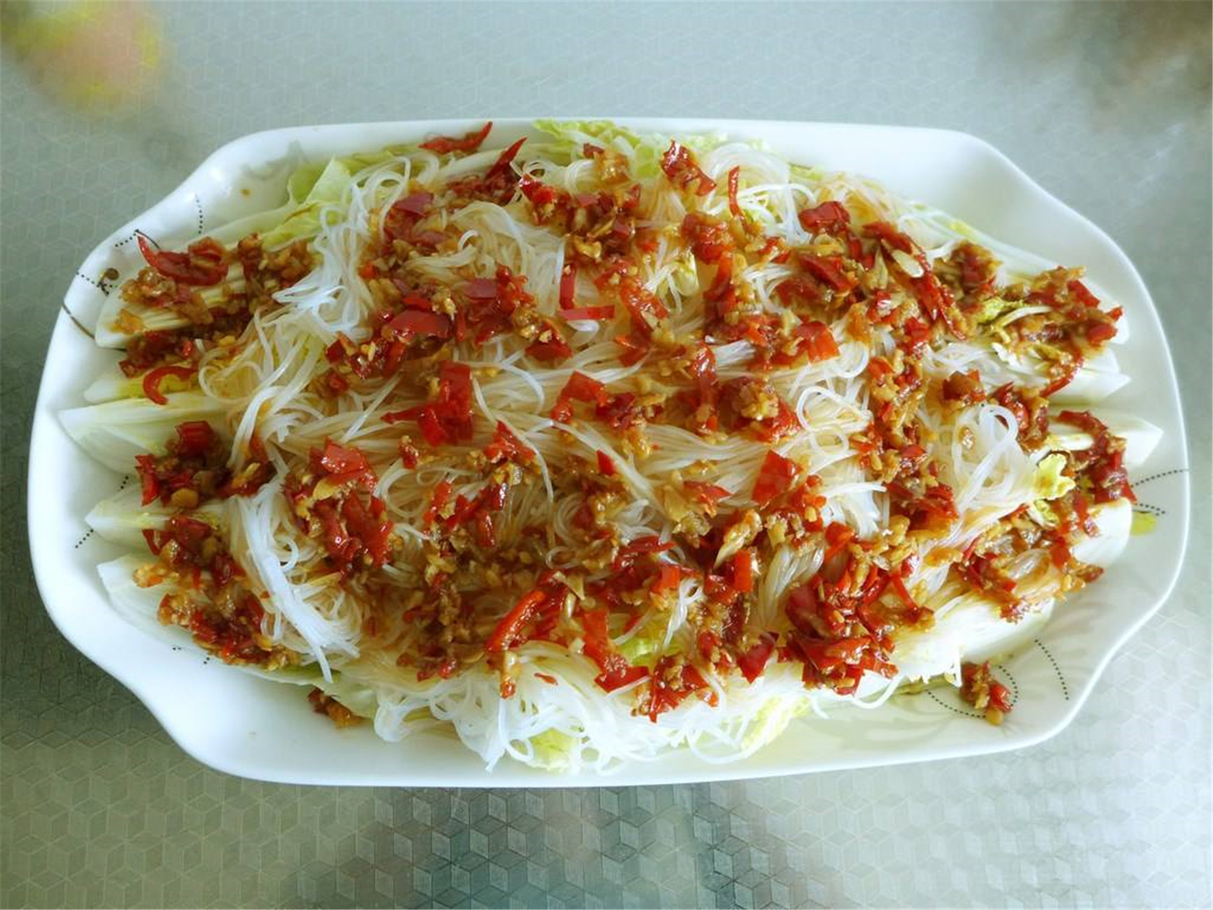 剁椒粉丝蒸娃娃菜