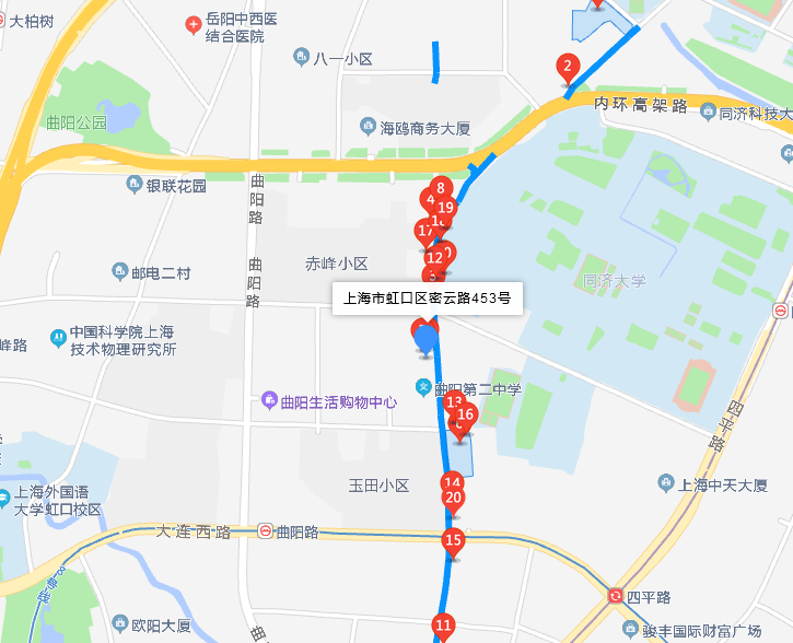  p>密云路453号位于上海市虹口曲阳,共计房屋25户. /p>