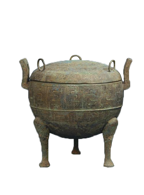 战国蟠螭纹三环钮盖鼎