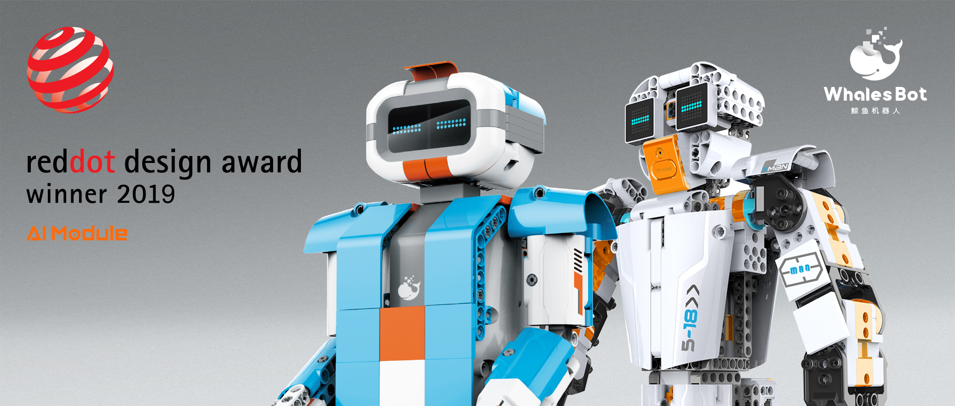  p>鲸鱼ai module积木机器人面向全球青少年研发,融合了语音,视觉