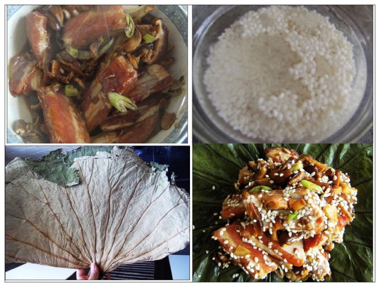 荷叶糯米蒸排骨