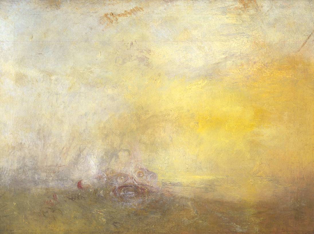 《日出和海怪》是英国著名画家约瑟夫·玛罗德·威廉·透纳创作的油画