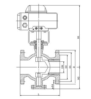 vq947电动Ⅴ型球阀