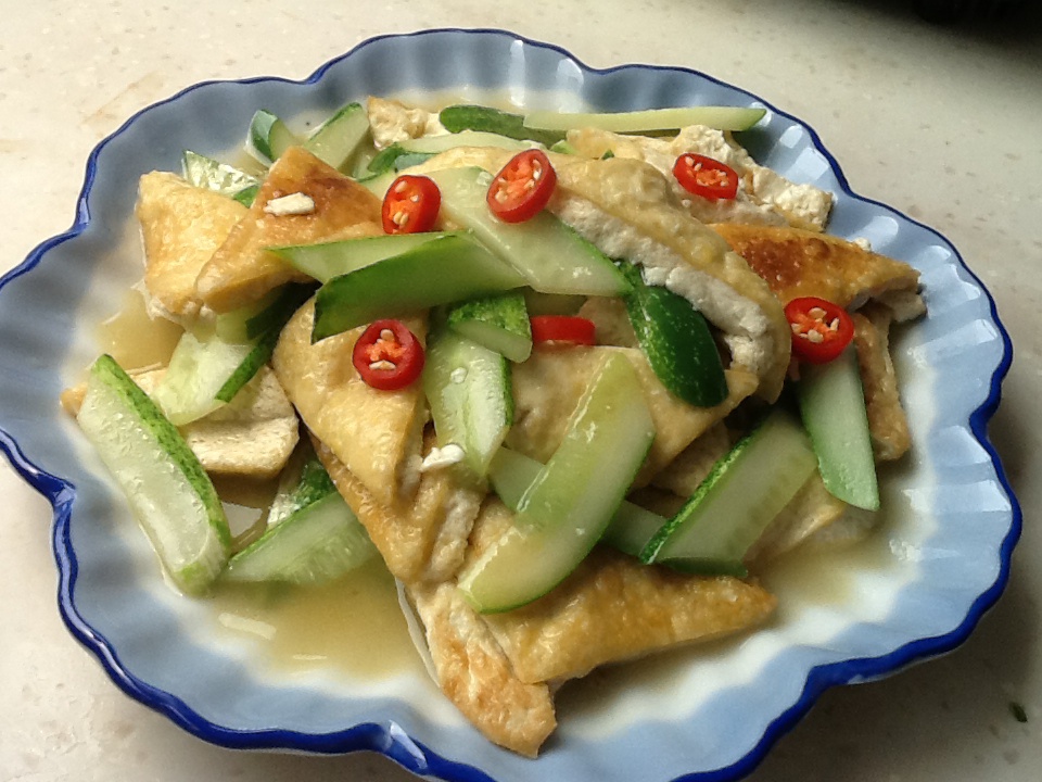 豆腐炒黄瓜