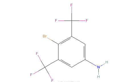  p>4-溴-3,5-双(三氟甲基)苯胺,化学药品名,分子式是c8h4brf6n,分子量