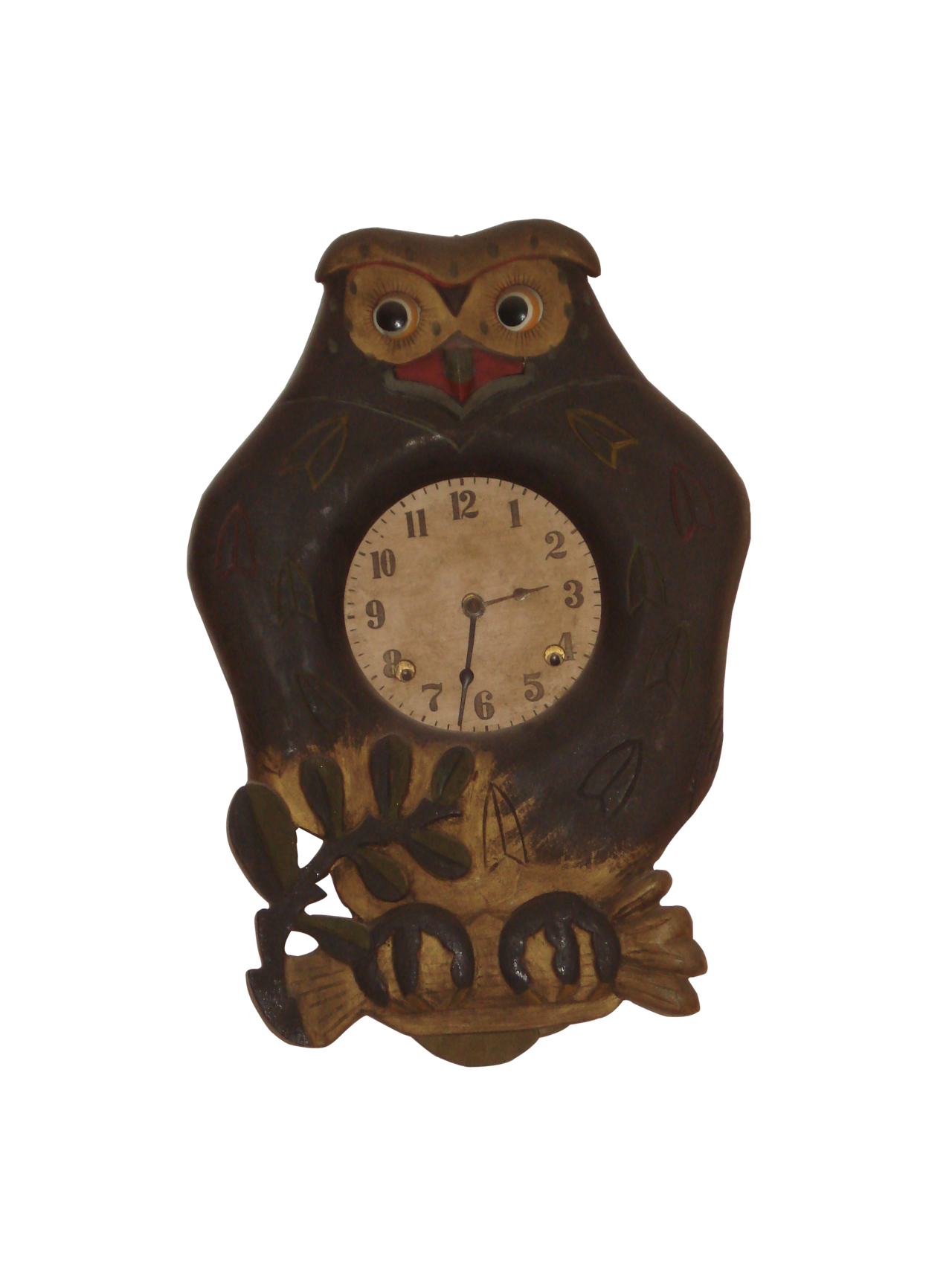 二十世纪初期日本精工牌猫头鹰挂钟