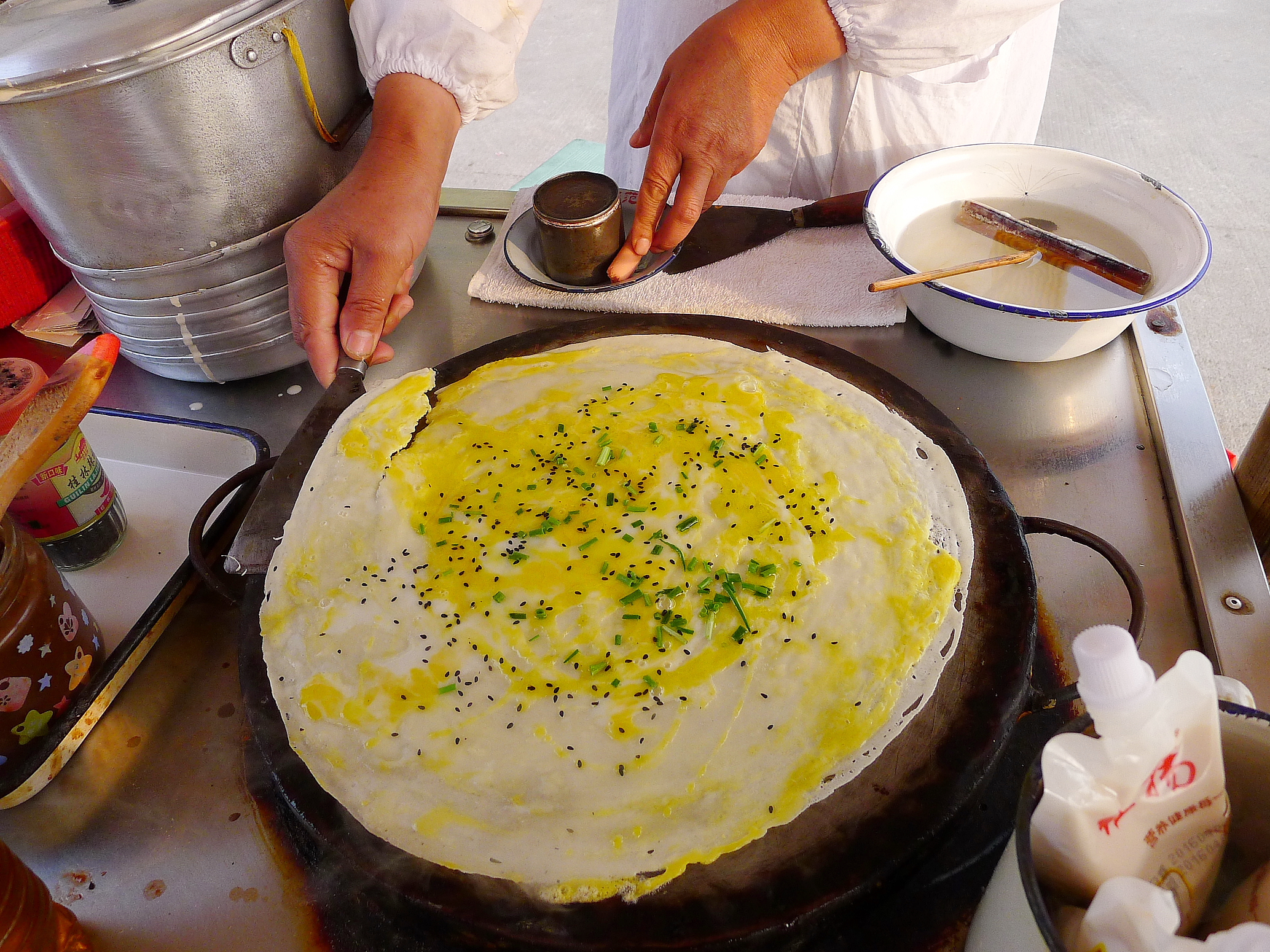 鸡蛋摊饼