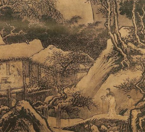 周臣《雪村访友图》