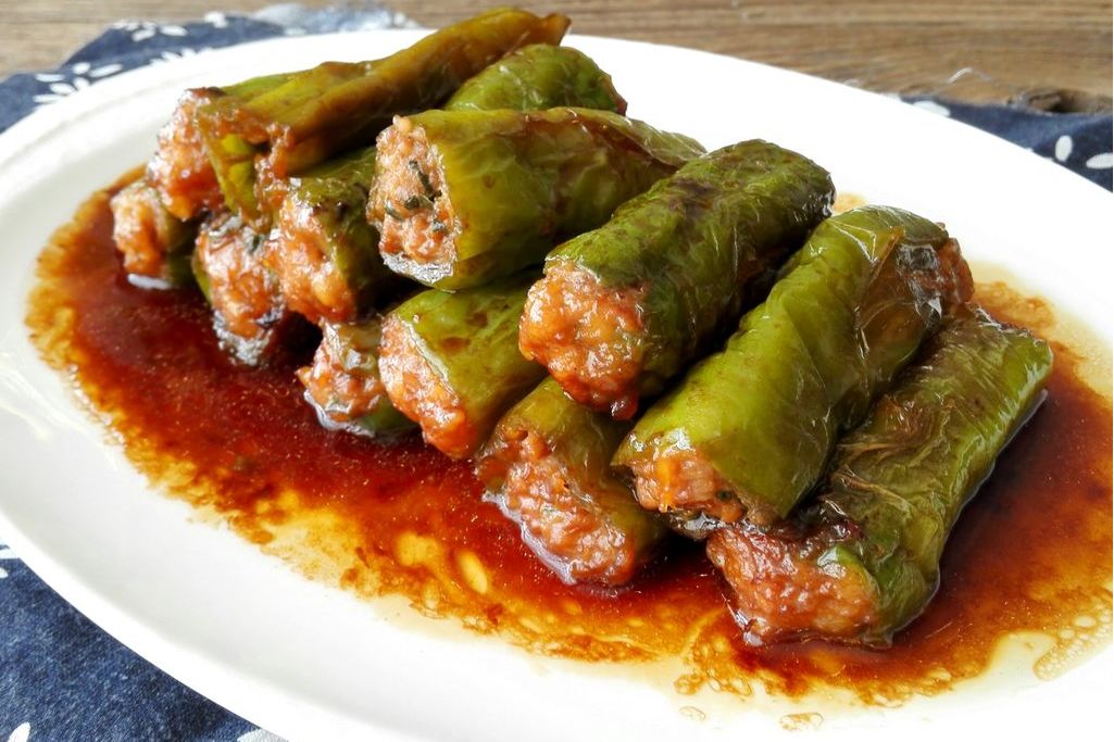 肉馅酿尖椒