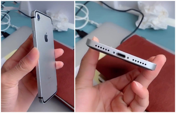 iPhone 7遭网友手工爆改 设计正好撞脸iPhone SE 2？_百科TA说