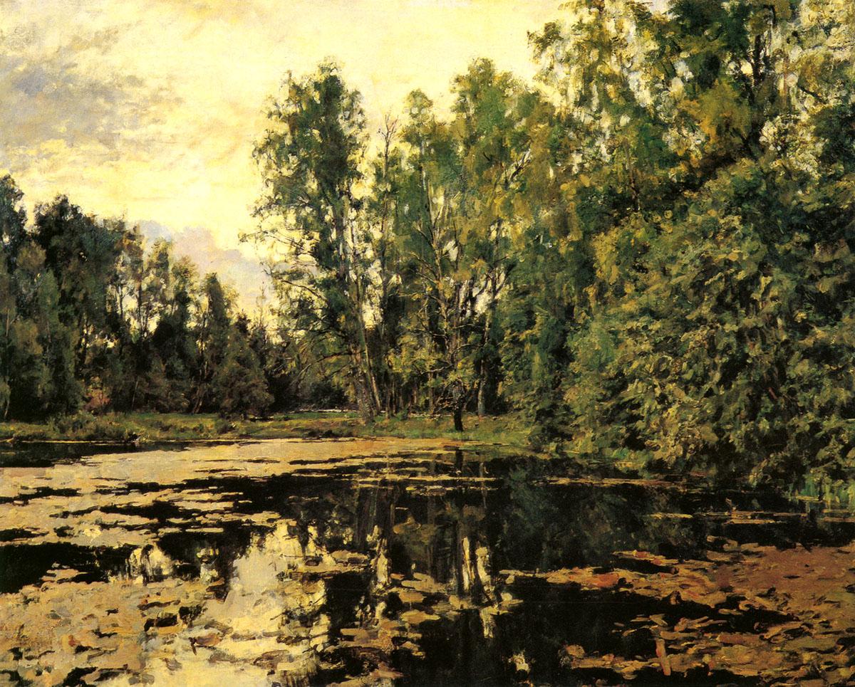 《树荫下的池塘》是1888年瓦伦丁·亚历山德罗维奇·谢洛夫创作的油画