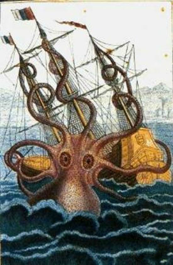  p>北海巨妖(kraken,音译"克拉肯"),又称"挪威海怪".