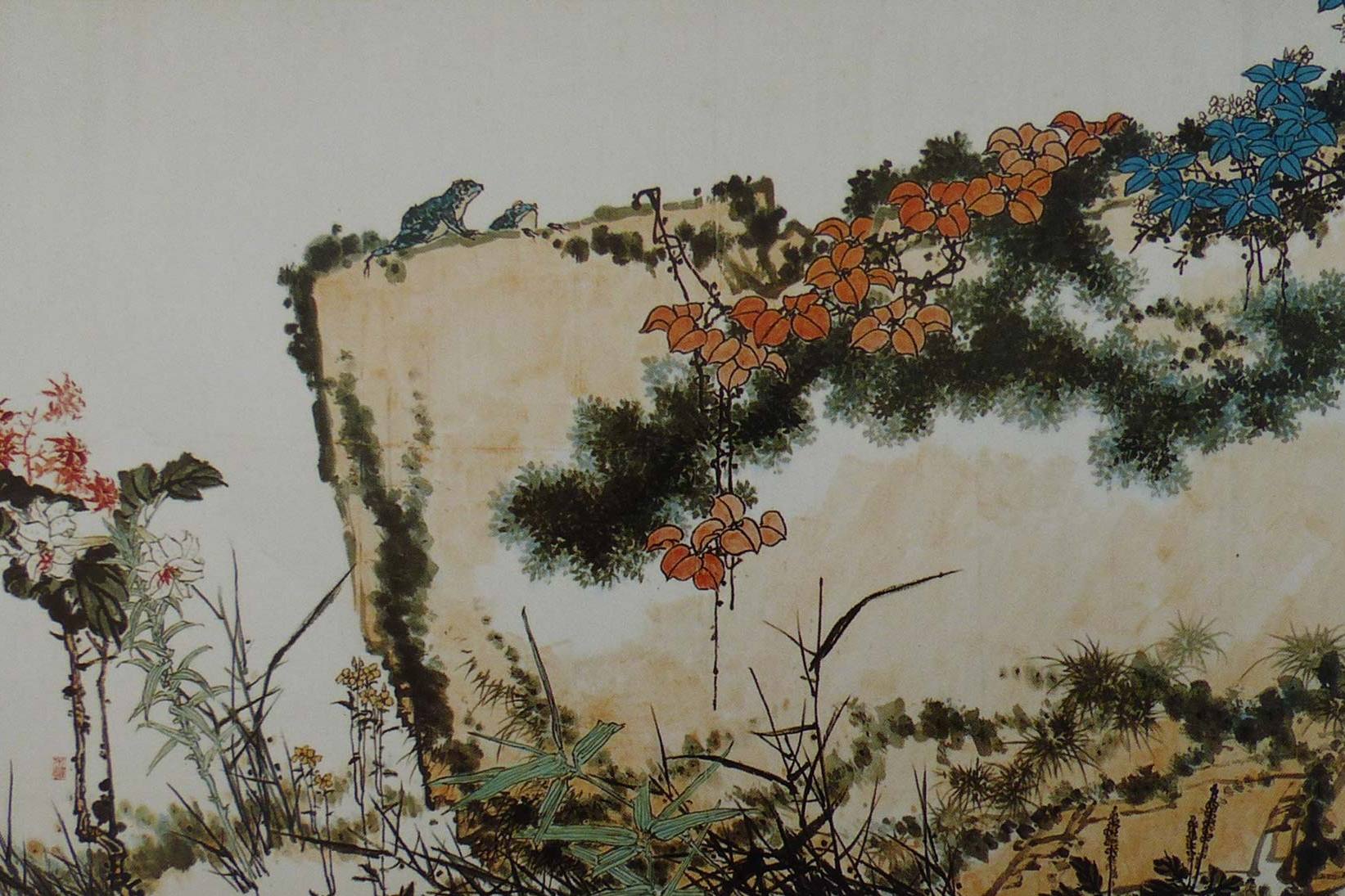 "雁荡山花图"就是其典型的作品