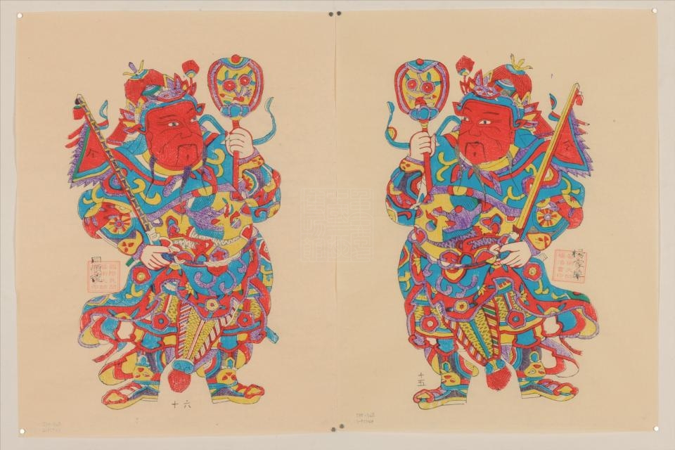 现代杨家埠立锤门神年画