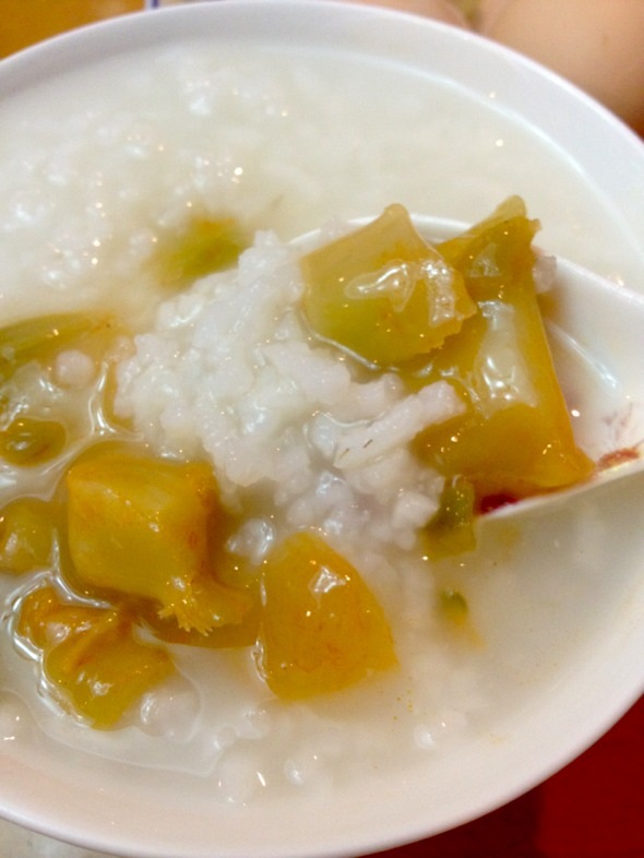 香辣榨菜炒豆干佐白粥