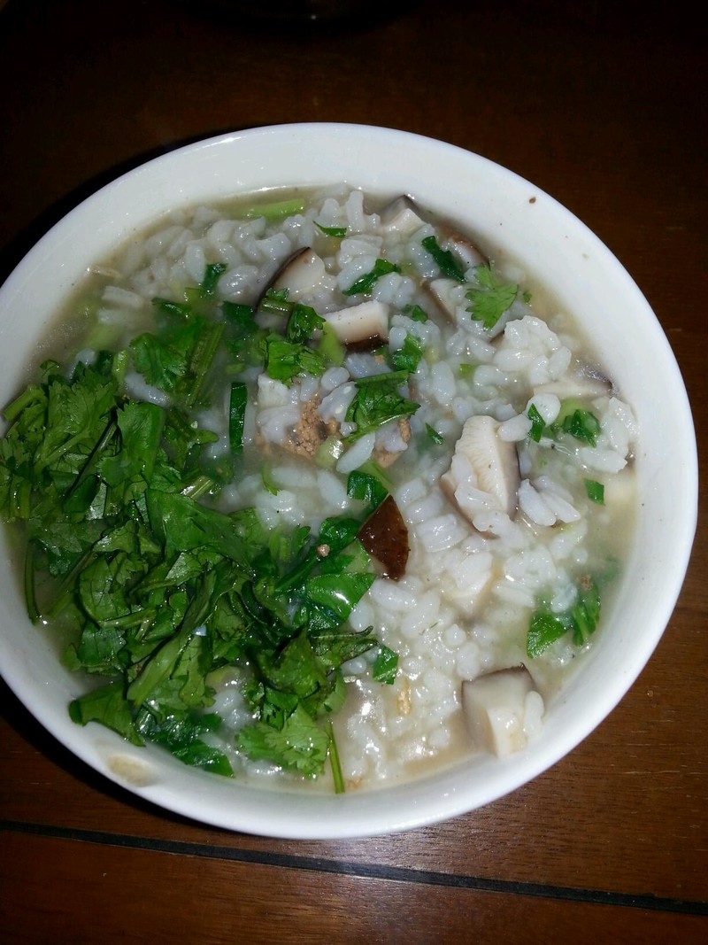 香菇鸡肝蔬菜粥